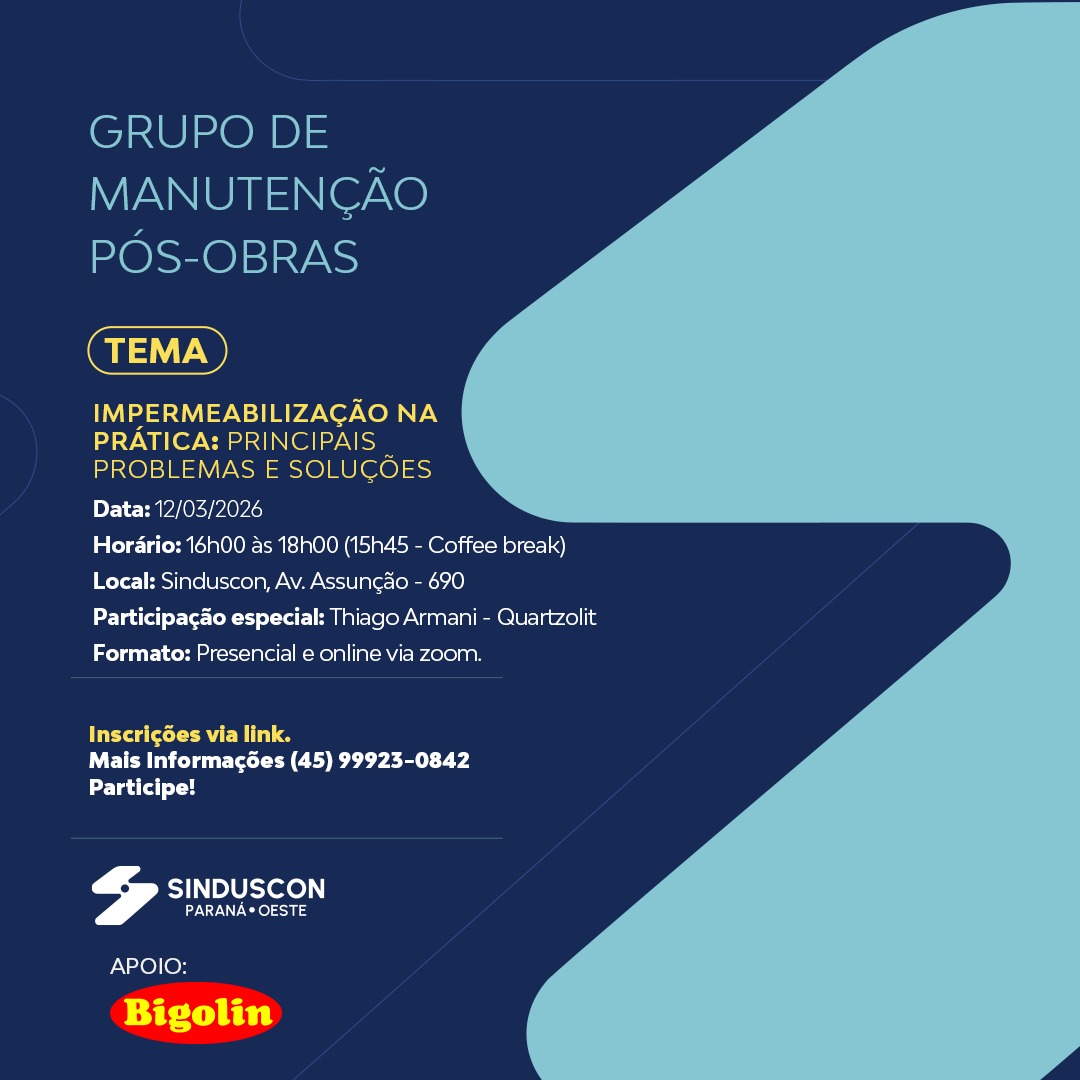 Evento: Encontro Manutenção Pós Obras