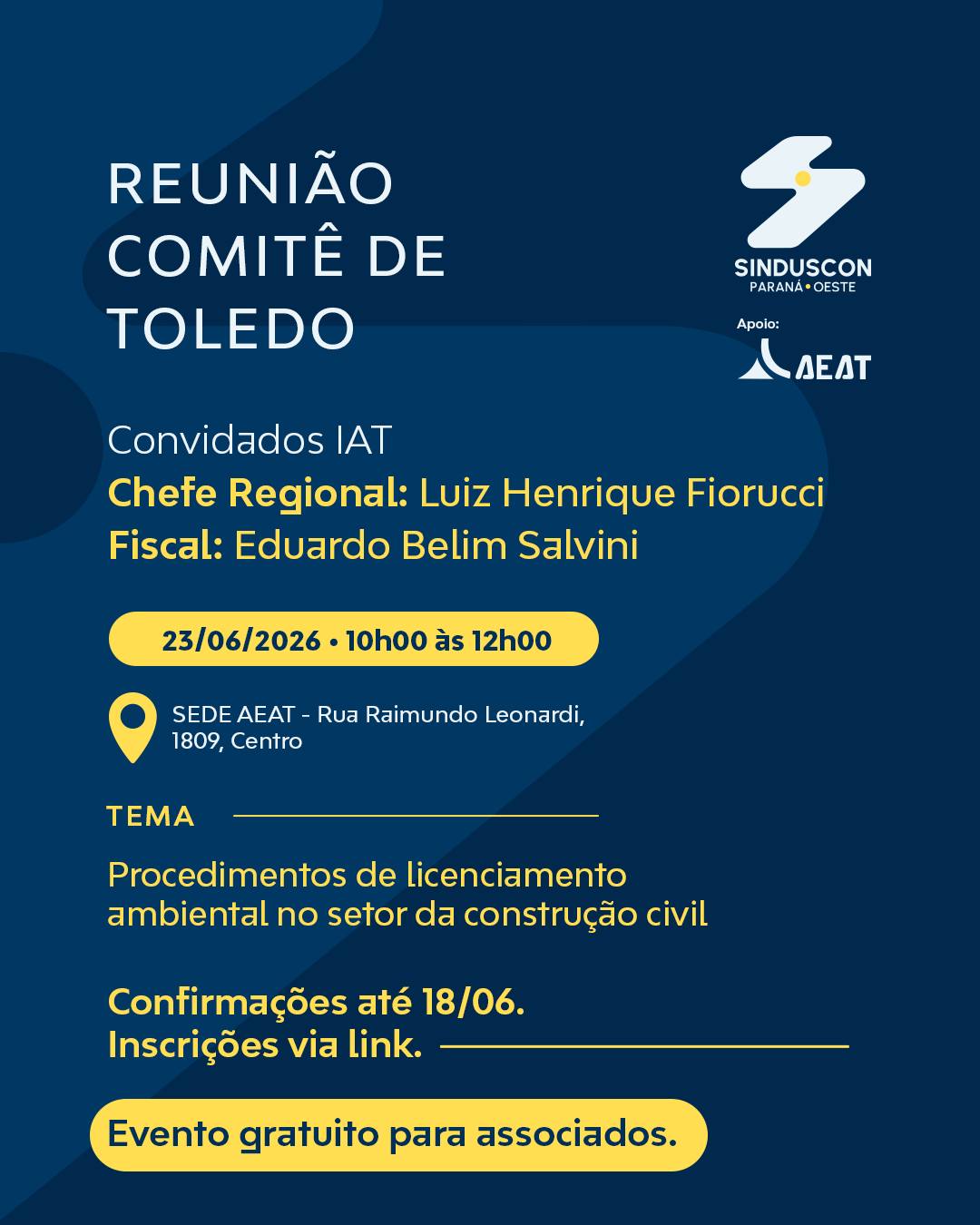 Evento: Reunião COMITÊ TOLEDO