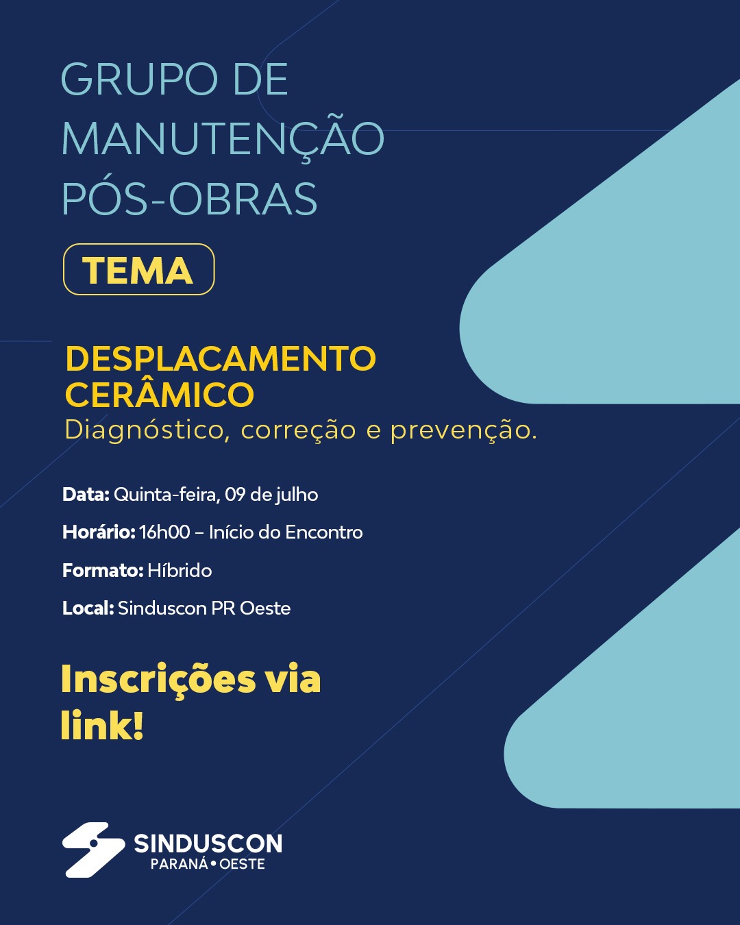 Evento: Encontro manutenção Pós Obras