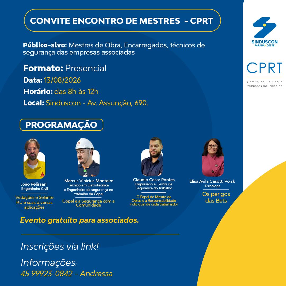Evento: Encontro Mestres CPRT 