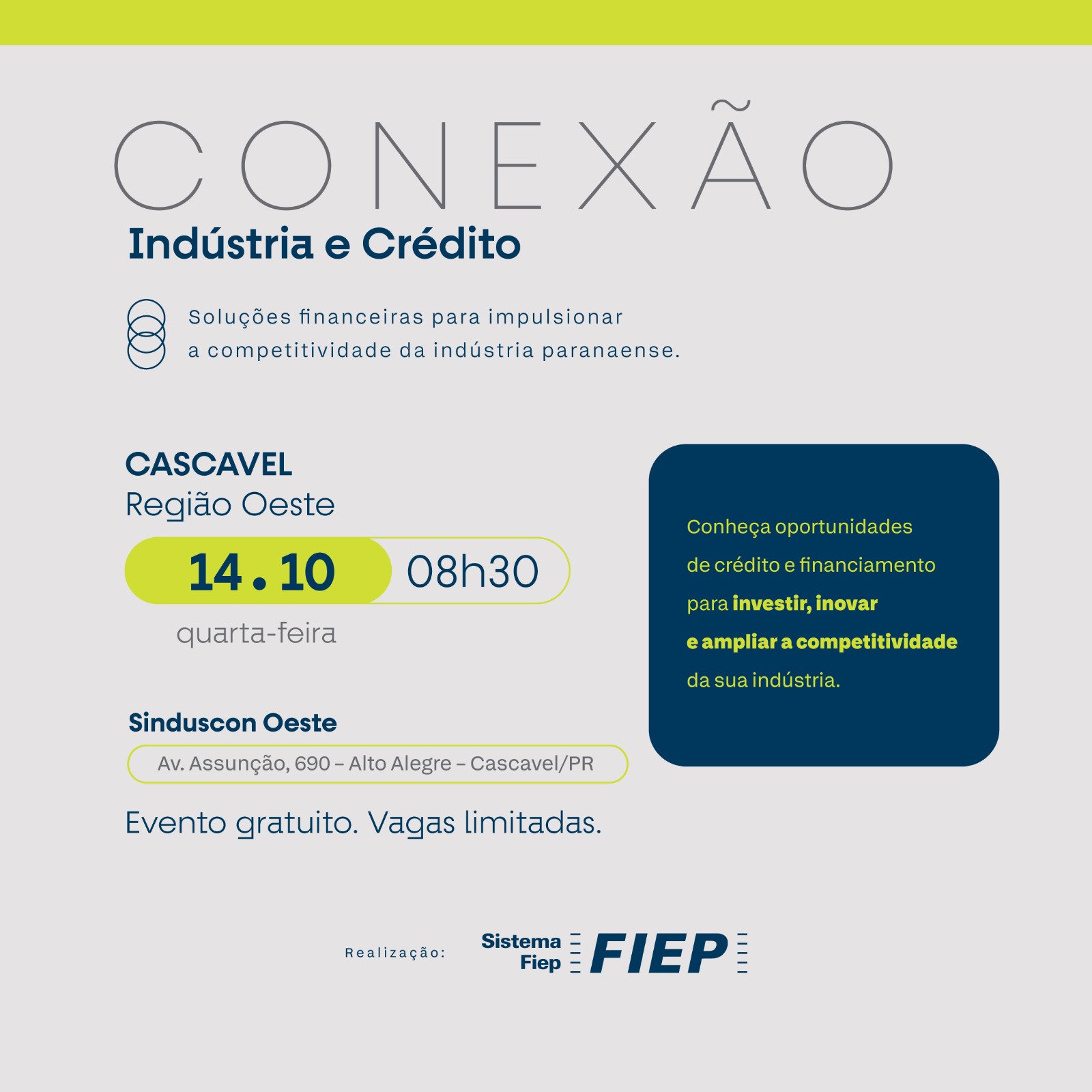 Evento:  Conexão Indústria e Crédito – Cascavel 