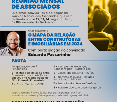 REUNIÃO ASSOCIADOS 22-04-2024
