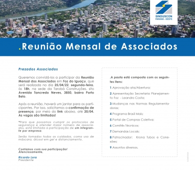 Reunião Associados Foz do Iguaçu 25-04-2022