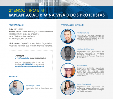2º Encontro BIM – Implantação BIM na visão dos projetistas