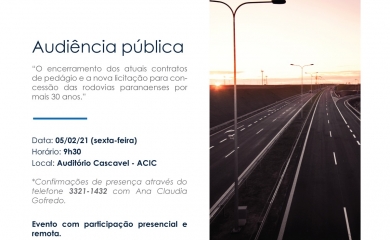 Convite para Audiência Pública 05/02/2021