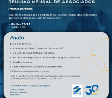 REUNIÃO ASSOCIADOS 24-07-2023