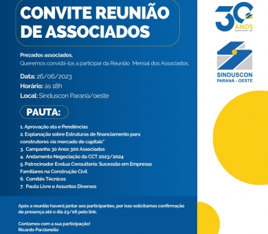 REUNIÃO ASSOCIADOS 26-06-2023