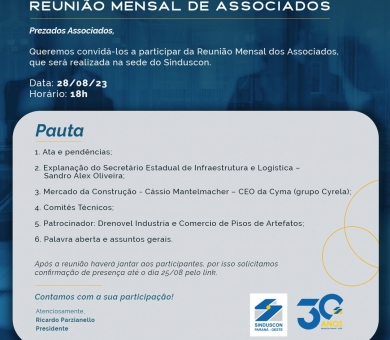 REUNIÃO ASSOCIADOS 28-08-2023