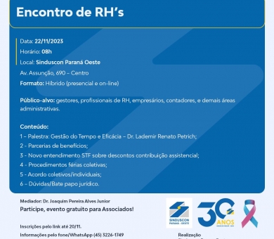ENCONTRO RH’S 22-11-2023