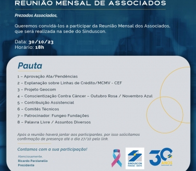 REUNIÃO ASSOCIADOS 30-10-2023