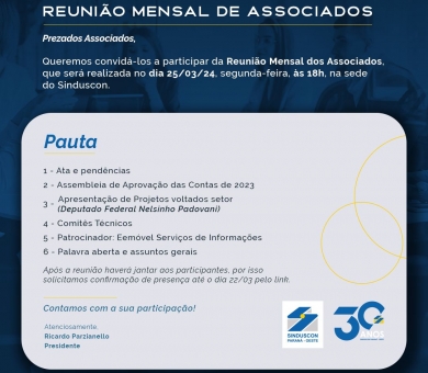 REUNIÃO ASSOCIADOS 25-03-2024