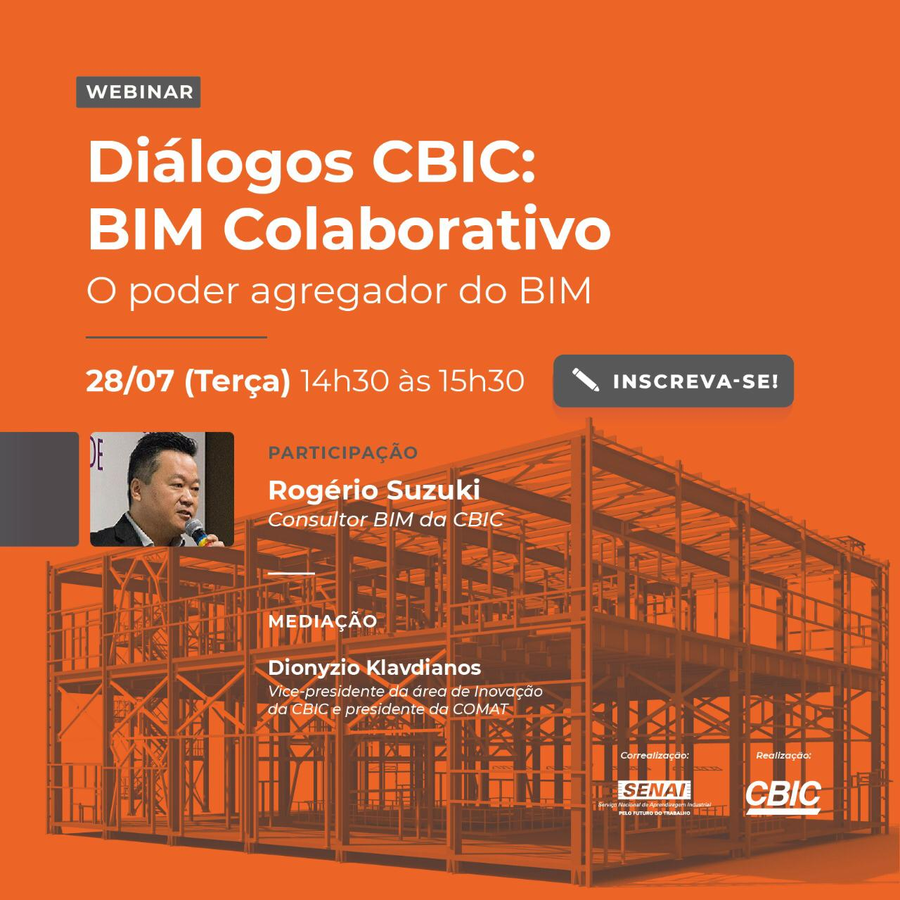 Banner: COORDENADORES DO COMAT DO SINDUSCON PARANÁ OESTE PARTICIPAM DE EVENTO VIRTUAL SOBRE BIM