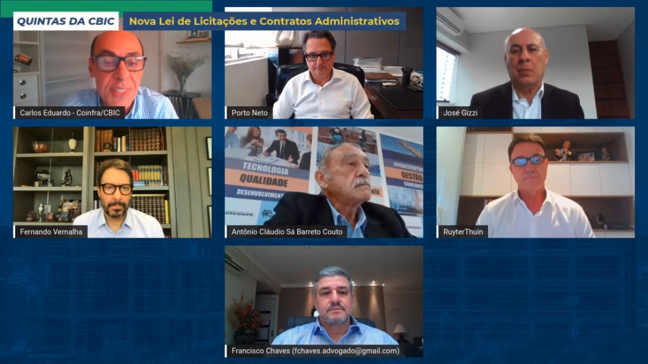 Banner: Primeiro “Quintas da CBIC” em 2021 debateu a Nova Lei de Licitações