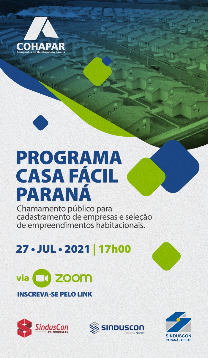 Banner: PROGRAMA CASA FÁCIL PARANÁ