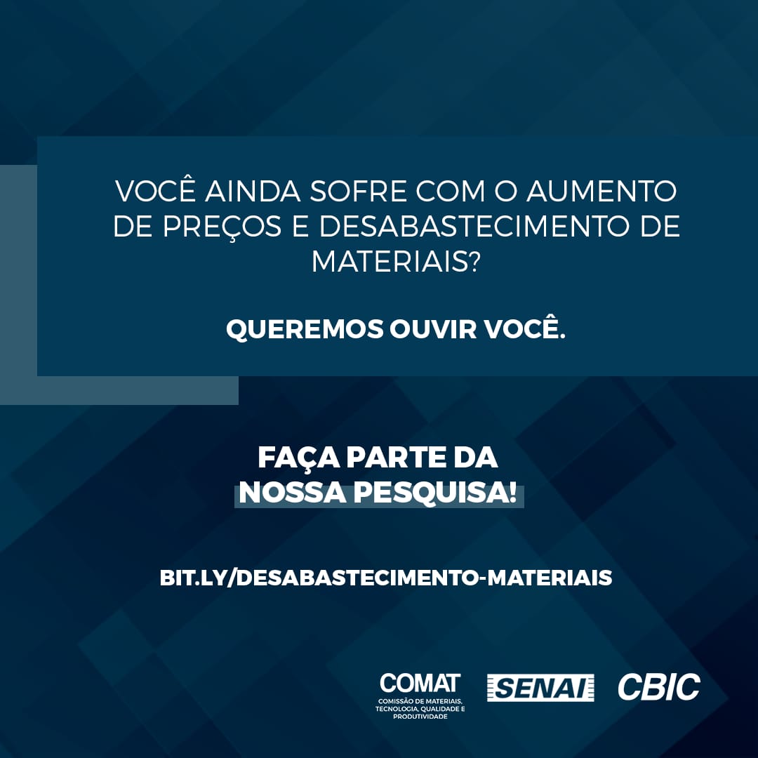 Banner: Pesquisa "Desabastecimentos de Materiais"