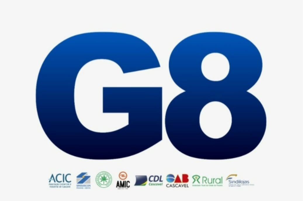 Banner: G8: AUMENTO DE IMPOSTOS TIRA COMPETITIVIDADE E AMEAÇA O FUTURO DO PARANÁ