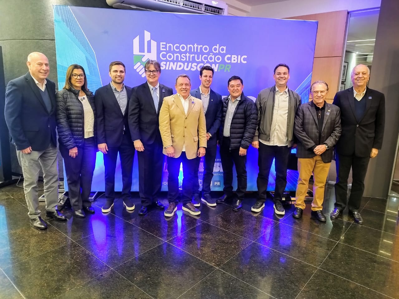 Banner: Ricardo Parzianello prestigia reunião da Cbic e aniversário do Sinduscon Paraná